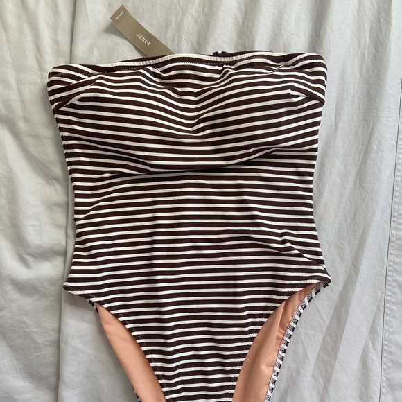 J. Crew Bandeau One-Piece in Bold Stripe, 4 - Picture 11 of 13